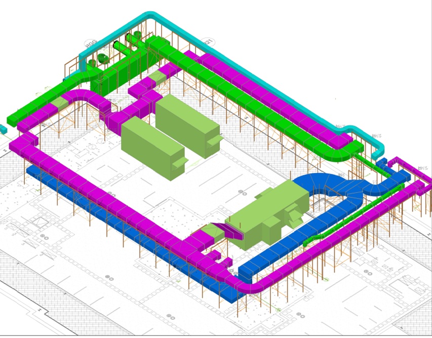 CNU Science Phase II: Roof Duct BIM Model